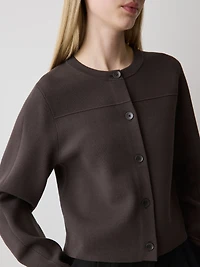 Long-Sleeve Crew-Neck Cardigan