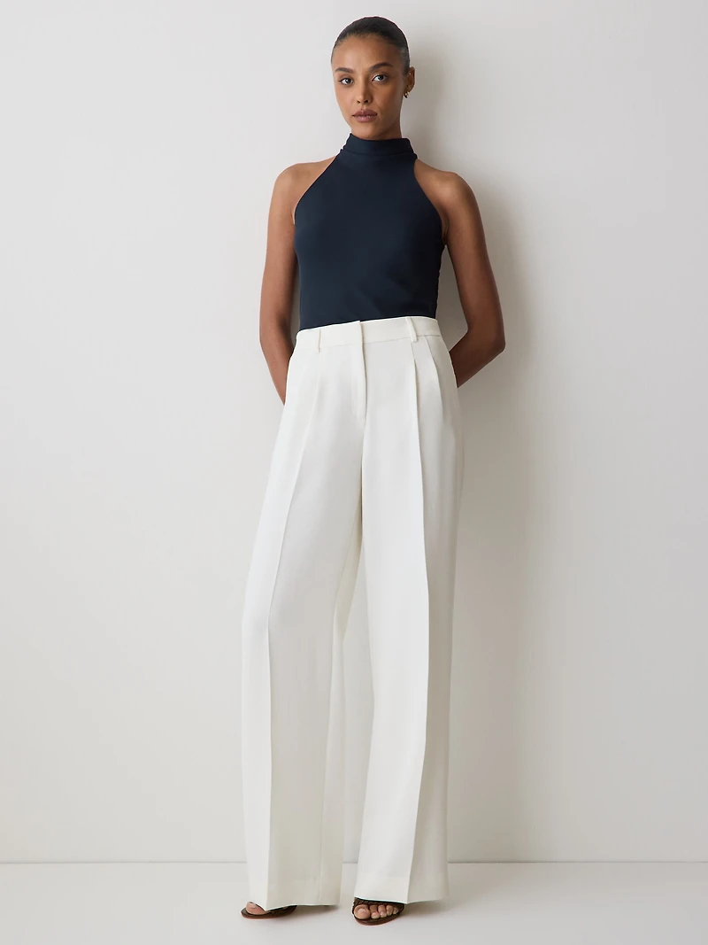 Blouse à Col Licou en Crêpe Soyeux