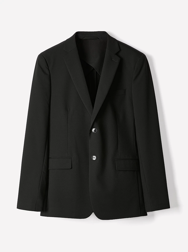 Veston Noir E-Tech à Coupe Étroite