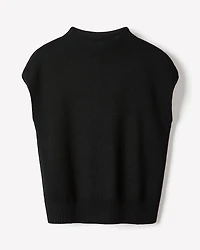 Extended-Sleeve Funnel-Neck Sweater
