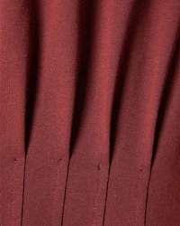 Extended-Sleeve Crew-Neck Midi Dress with Pintucks