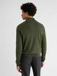 Pull à Col Montant Demi-Zip et Manches Longues