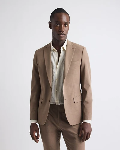 Slim-Fit Rose Taupe Suit Blazer