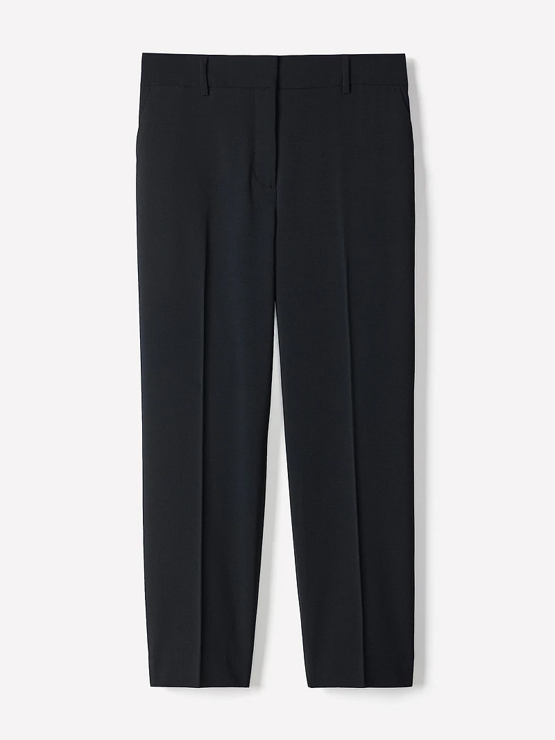 Mid-Rise Straight-Leg Cropped Pant