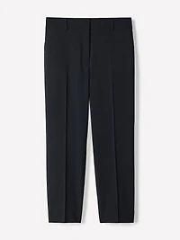 Mid-Rise Straight-Leg Cropped Pant