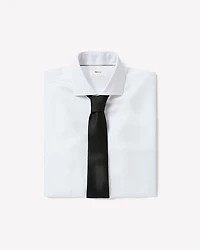 Slim Fit White Twill Dress Shirt