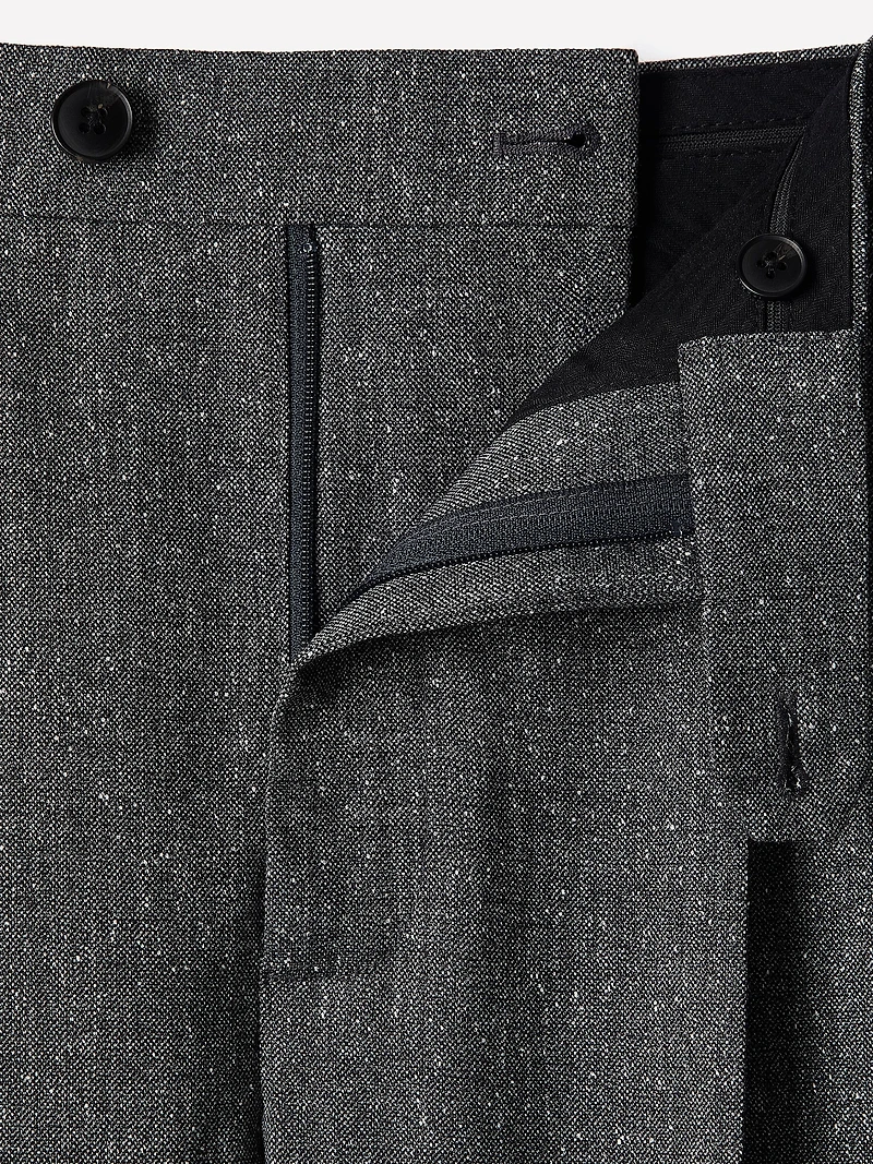 Pantalon de Ville en Tweed à Jambe Fuselée
