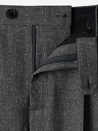 Pantalon de Ville en Tweed à Jambe Fuselée