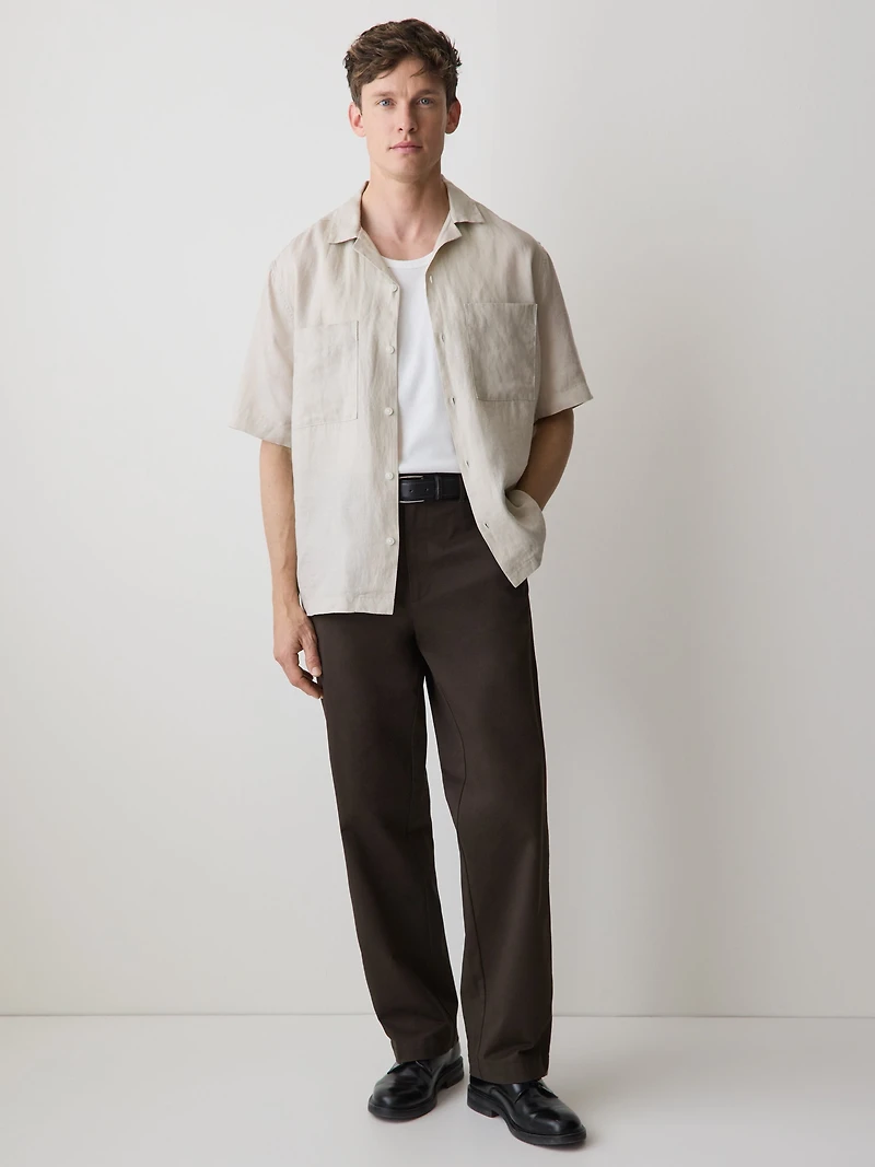 Pantalon chino décontracté à jambe droite