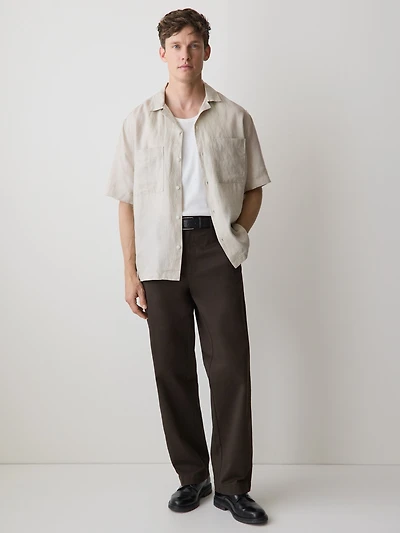 Pantalon chino décontracté à jambe droite