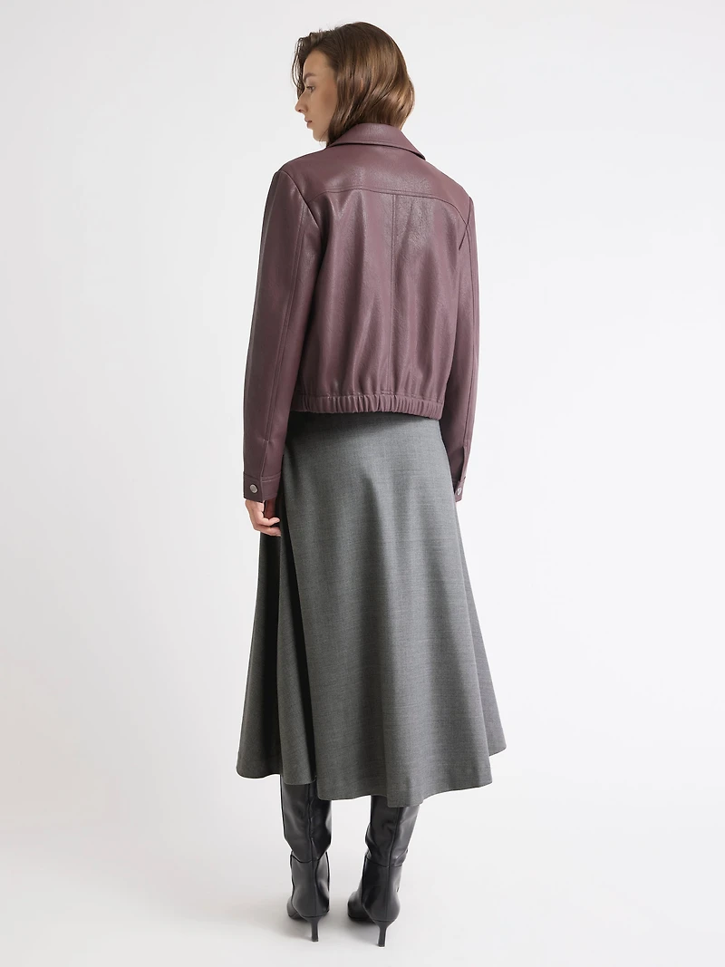 Short Faux Leather Jacket