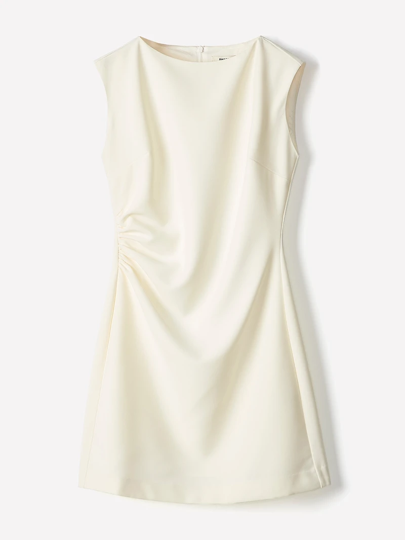 Sleeveless Crew-Neck Mini Dress