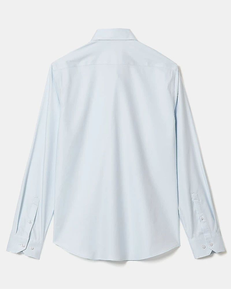 Slim-Fit Solid Sateen Dress Shirt