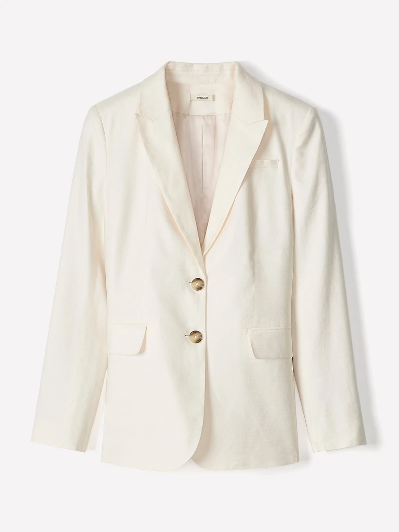 Linen-Blend Blazer