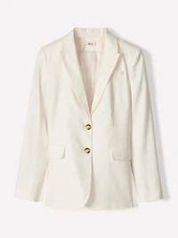 Linen-Blend Blazer