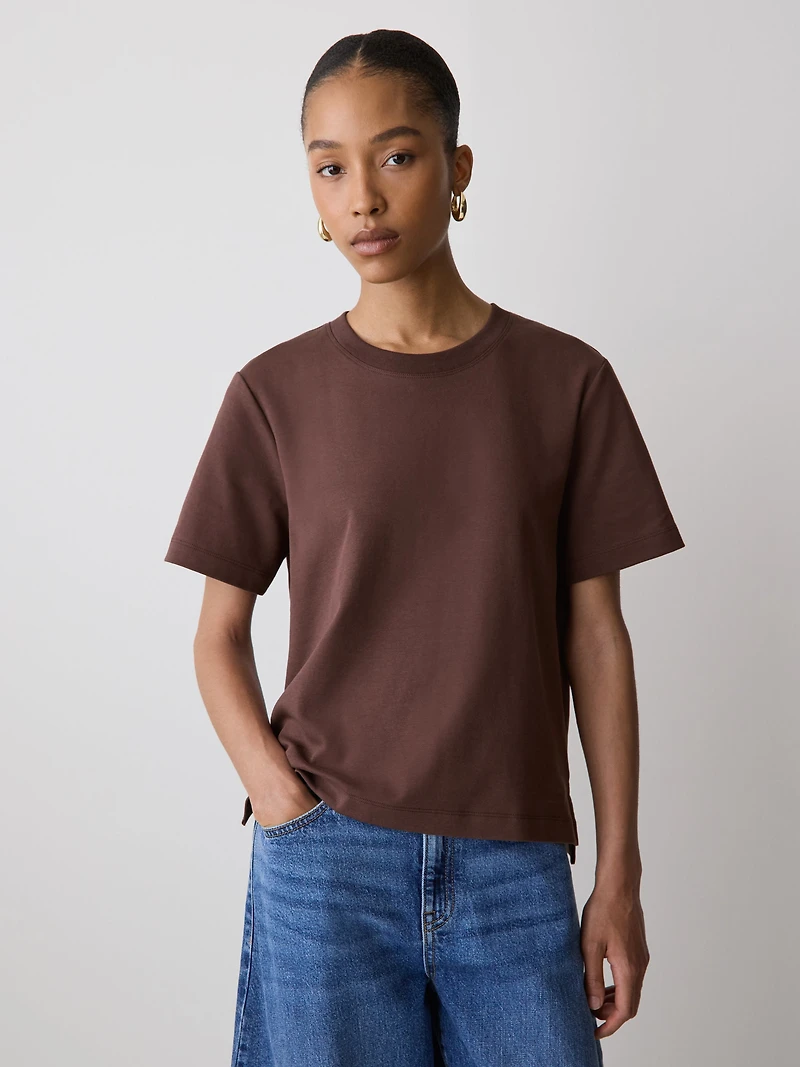 Short-Sleeve Cotton Basic Tee