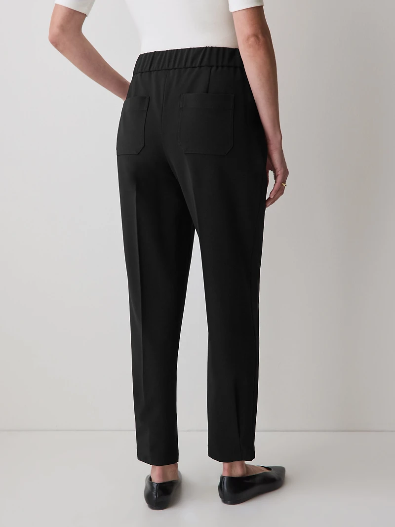 Mid-Rise Tapered-Leg Flowy Jogger Pant