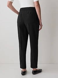 Mid-Rise Tapered-Leg Flowy Jogger Pant