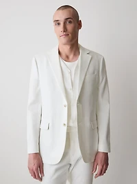 Tailored-Fit Linen Suit Blazer