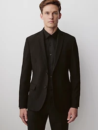 Veston De Complet Essentiel Coupe Étroite En Mélange Laine Noir