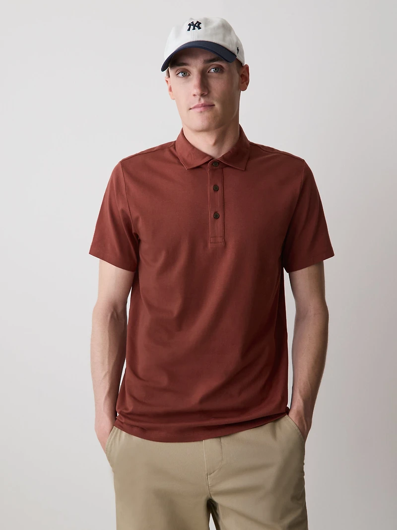Polo à Manches Courtes en Coton Supima (R)