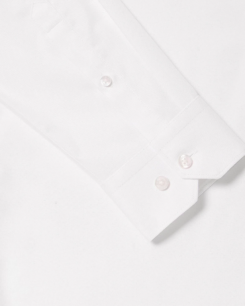 Slim-Fit Solid Cotton Modal Dress Shirt