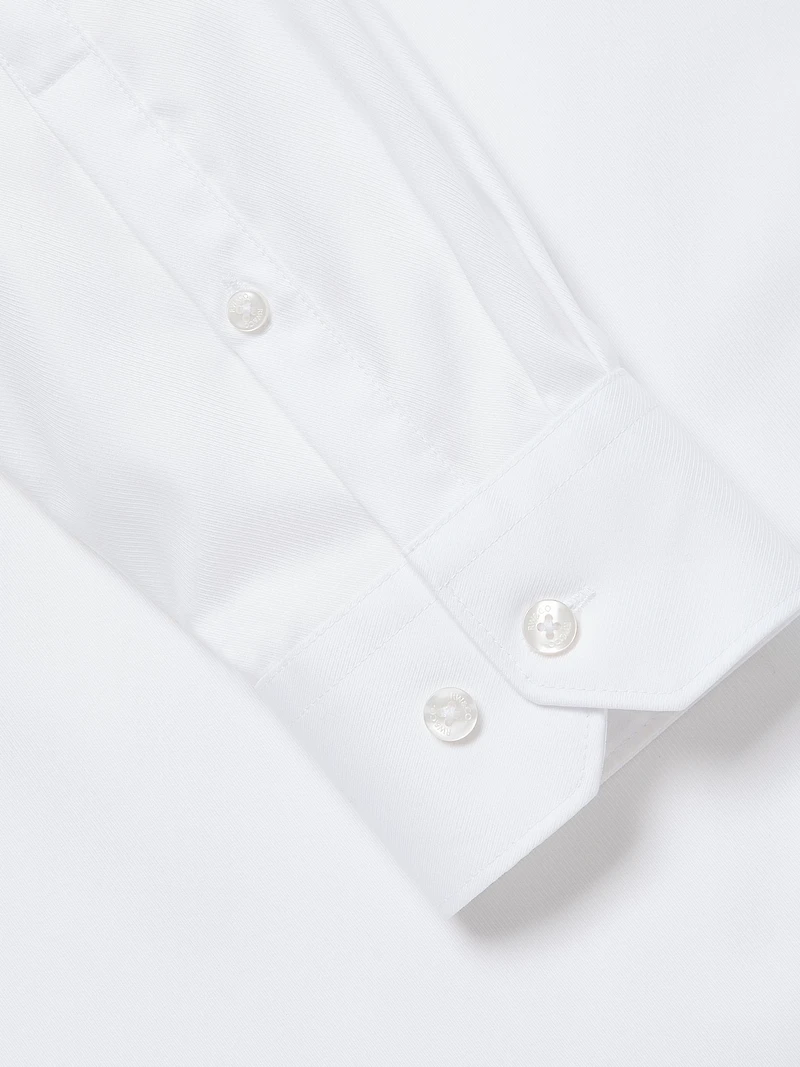 Chemise Habillée Unie en Coton Supima (R) à Coupe Régulière