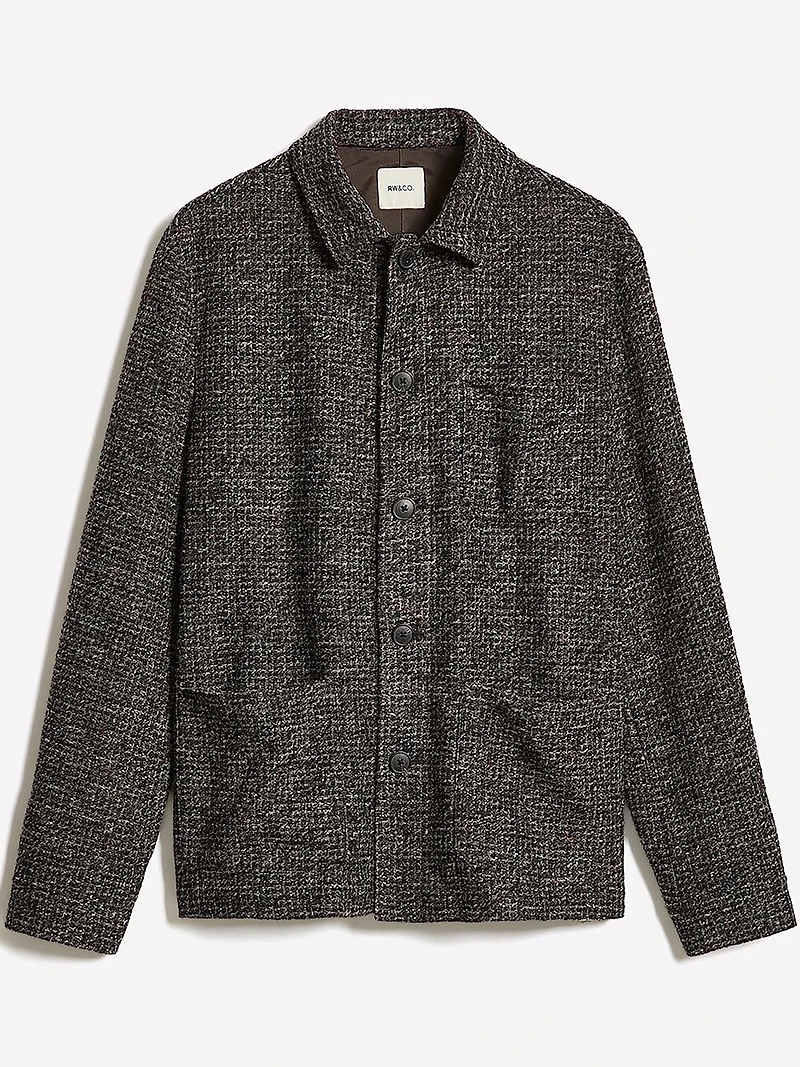 Veste-Chemise à Motif Pied-de-Poule