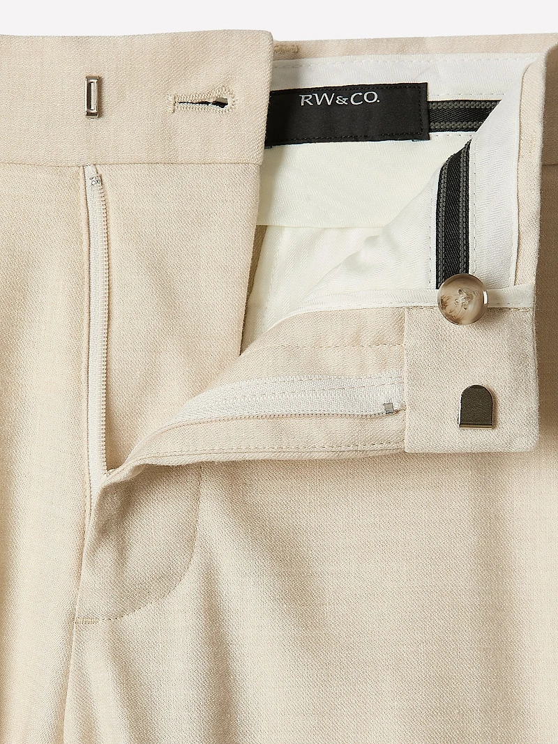 Pantalon de Complet Ajusté en Lin