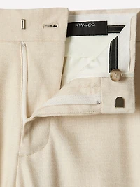 Pantalon de Complet Ajusté en Lin