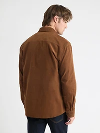 Chemise à Coupe Régulière en Velours Côtel
