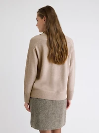 Pull Laine Mérinos à Manches Longues et Col V