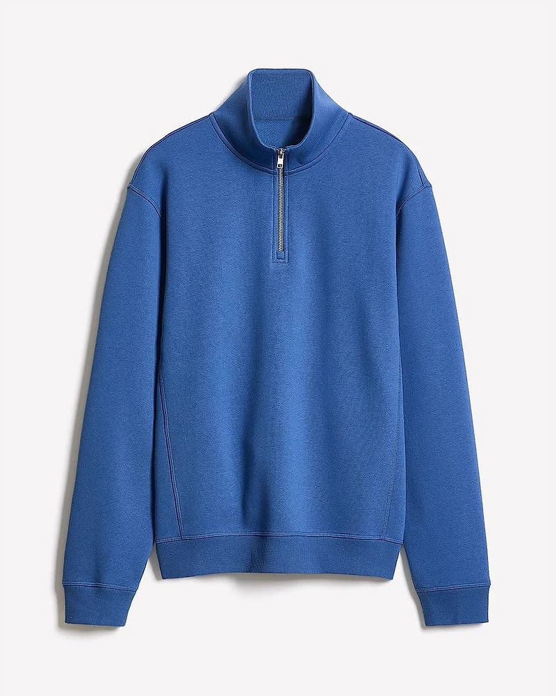 Long-Sleeve Half-Zip Mock-Neck Sweater