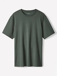 T-Shirt Uni à Manches Courtes et Col Rond