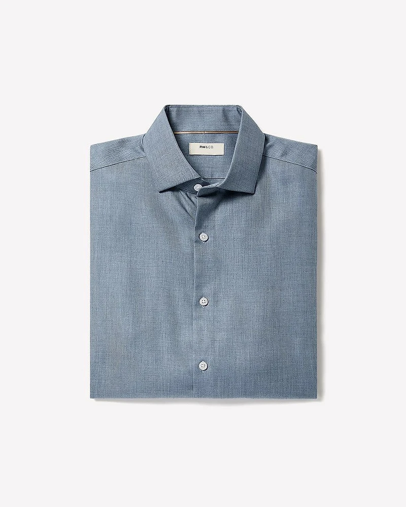 Tailored-Fit Heather Dress Shirt