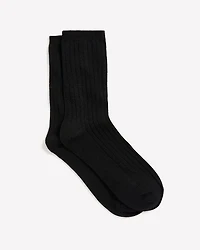 Ribbed Crew Socks