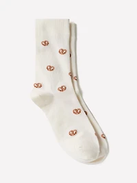 Crew Socks with Pretzels