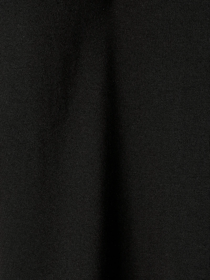 T-Shirt Ajusté à Manches aux Coudes et Col Rond