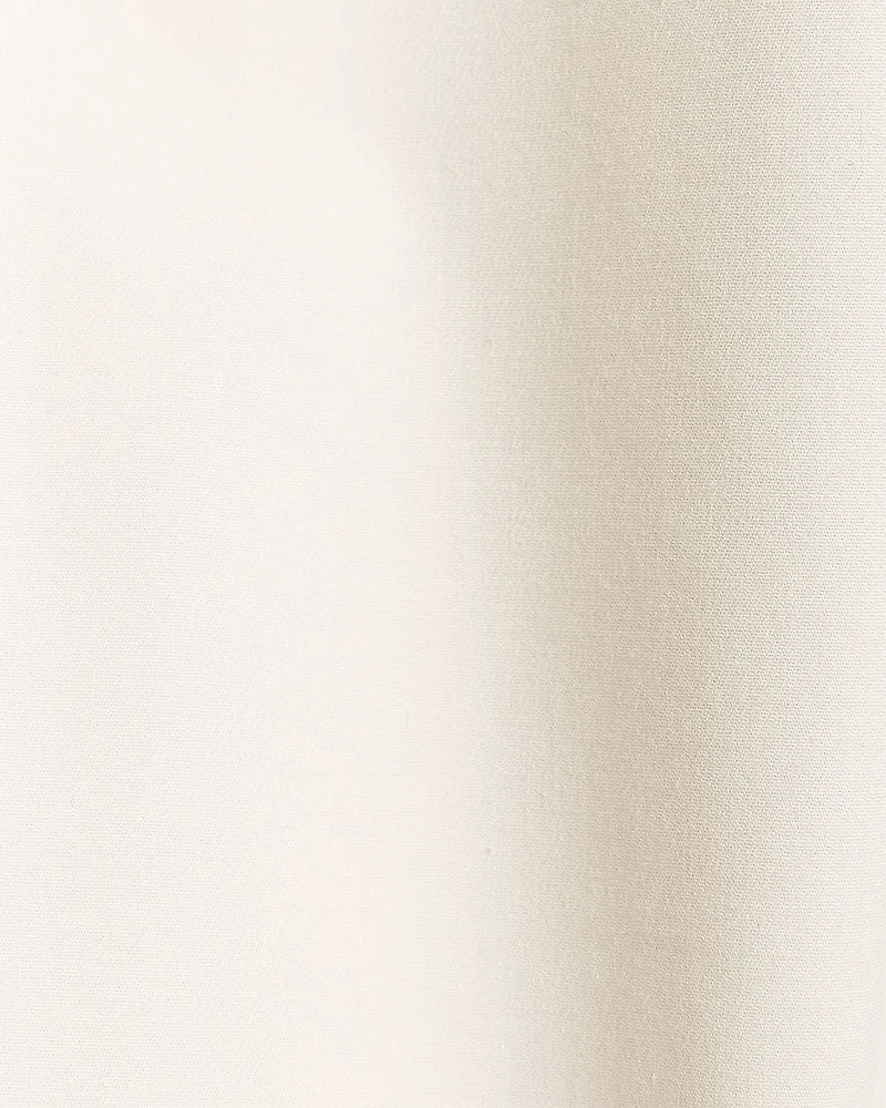 Twill High-Rise Barrel Ankle Pant