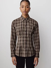 Plaid Shirt with Darts