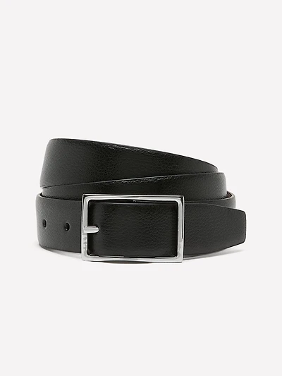 Black and Brown Reversible Leather Belt