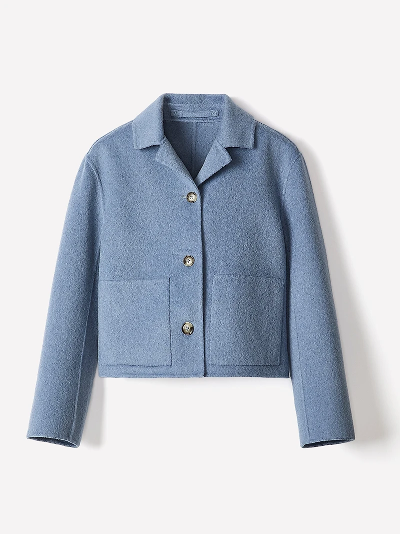 Manteau de Transition Double Face en Laine