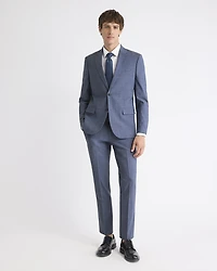 Slim-Fit Wool Check Suit Pant