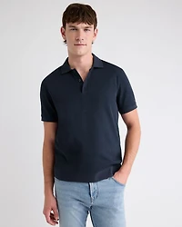 Short-Sleeve Ribbed Polo