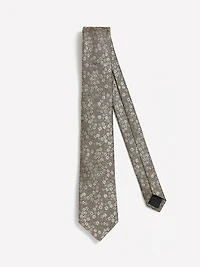 Regular Tie with Tonal Floral Pattern