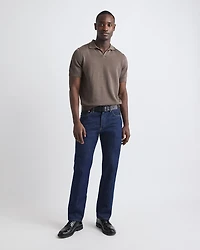 Polo à Manches Courtes en Coton avec Col Johnny