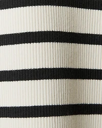 Long-Sleeve Henley Ribbed Top