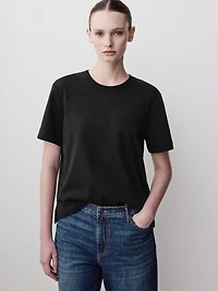 T-Shirt en Coton à Manches Courtes
