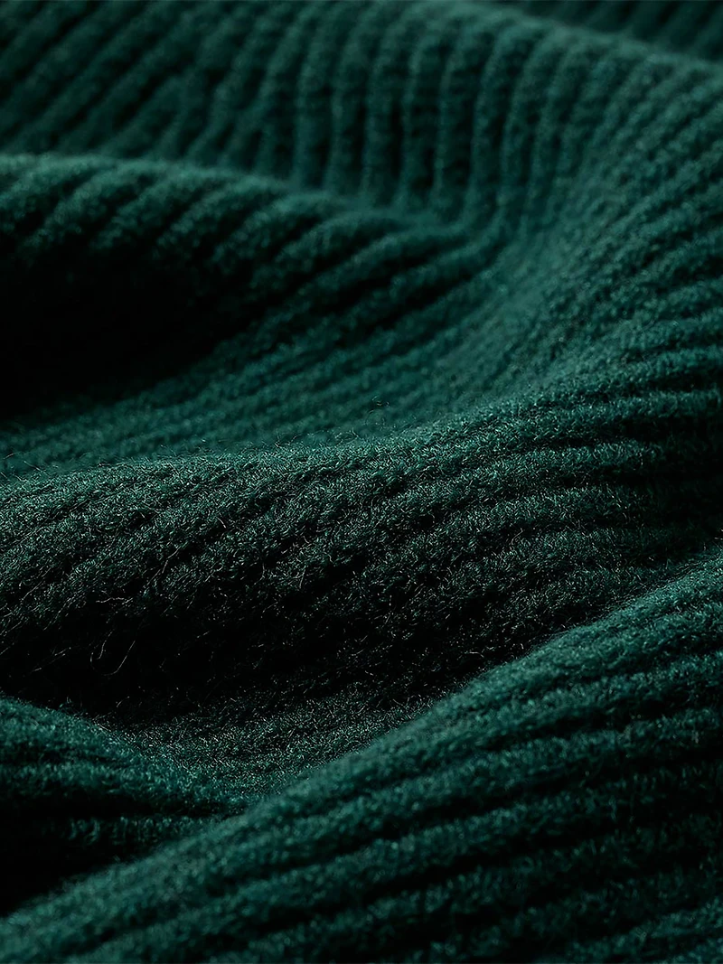 Long-Sleeve Crew-Neck Mini Sweater Dress