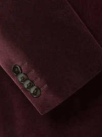 Tailored Fit Velvet Suit Blazer